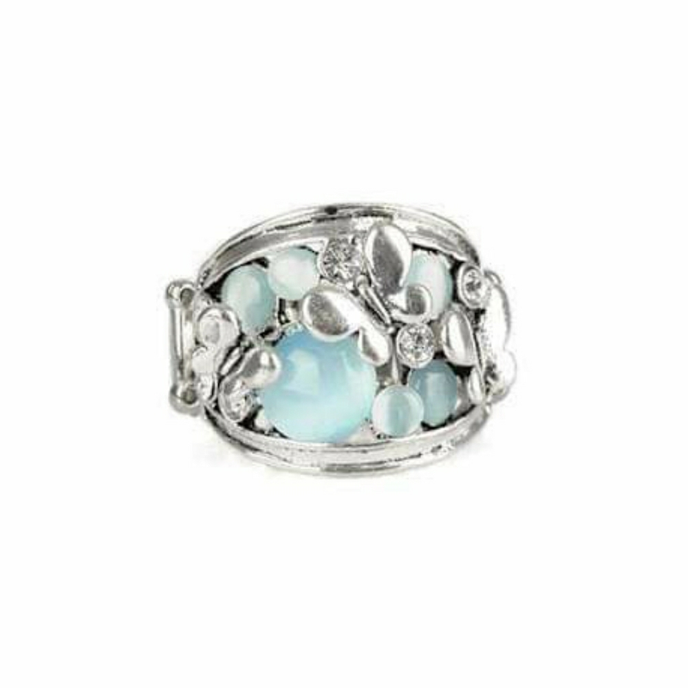 Blue butterfly ring